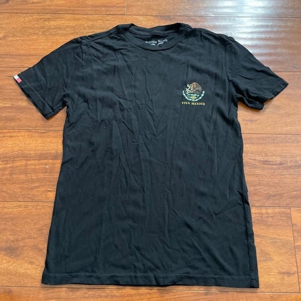 FREEDOM RANCH YOUTH VIVA MEXICO BLACK T-SHIRT SZ MEDIUM M